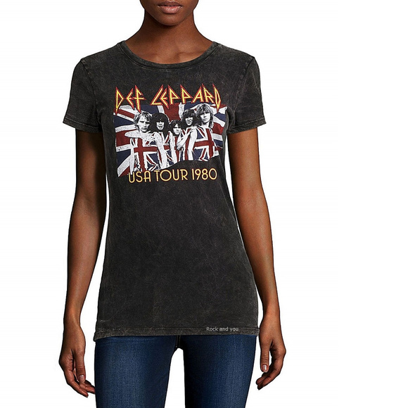 Def Leppard UK Flag USA Tour metal rock Official T-Shirt M NWT - Picture 1 of 3
